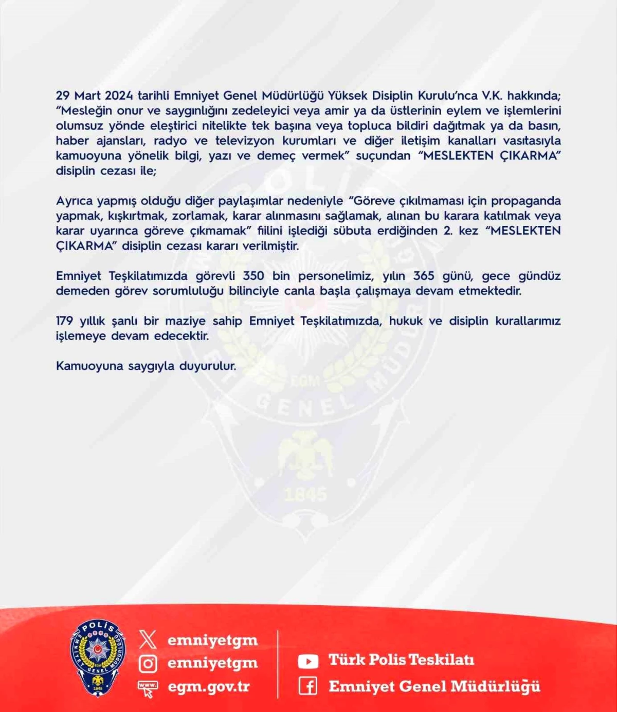 Bitlis Valiliği ve Emniyet Genel Müdürlüğü, sosyal medyada terörle mücadele faaliyetlerini hedef alan polis memuru hakkında açıklama yaptı