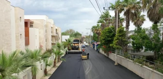 Bodrum Belediyesi Bahçelievler Mahallesi'nde Asfalt Serimi Çalışmalarını Sürdürüyor