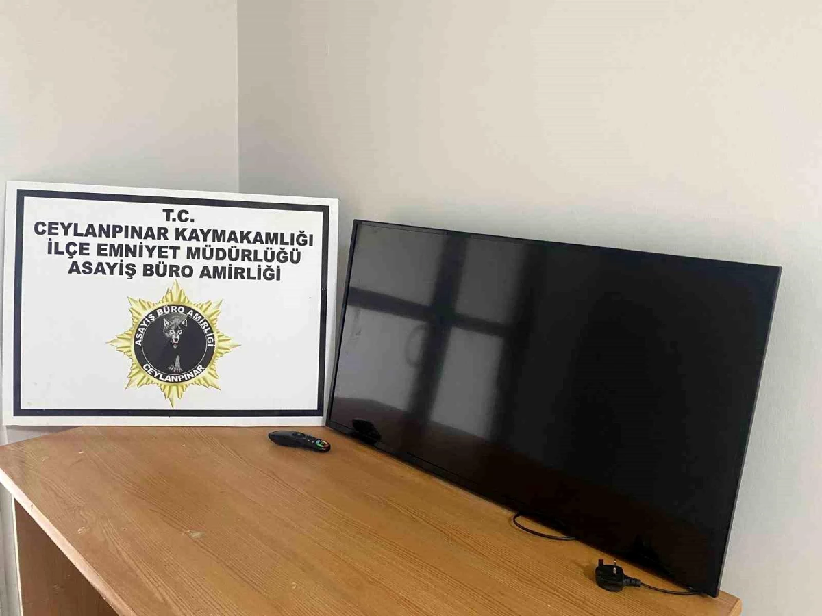 Şanlıurfa\'da Çalınan Televizyon Çarşafa Sarılıp Götürülen Şahıs Yakalandı