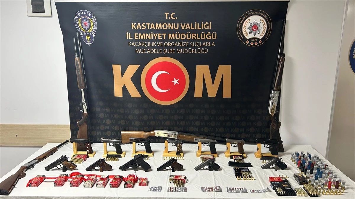 Kastamonu\'da Kaçak Silah Operasyonunda 28 Şüpheli Gözaltına Alındı