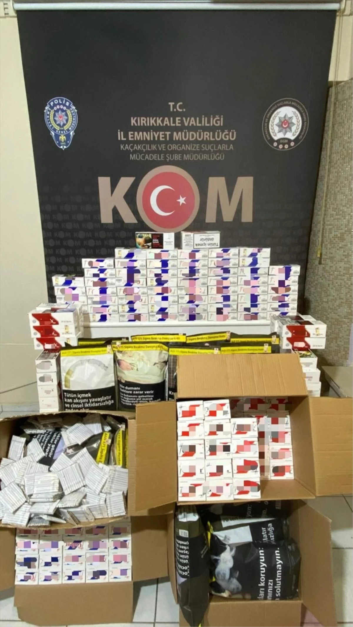 Kırıkkale\'de 39 bin makaron ve 28 kilogram sahte bandrollü tütün ele geçirildi