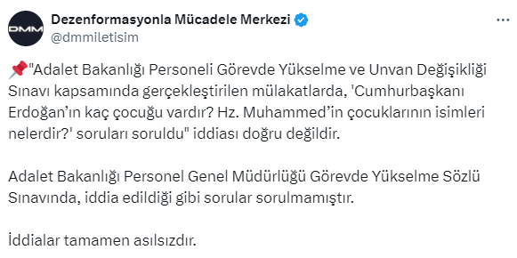 Adalet Bakanı Yılmaz Tunç'tan Görevde Yükselme Sınavı İddialarına Yalanlama