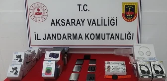 Aksaray'da gümrük kaçağı 7 telefon ve 6 akıllı saat ele geçirildi, 1 şüpheli gözaltına alındı