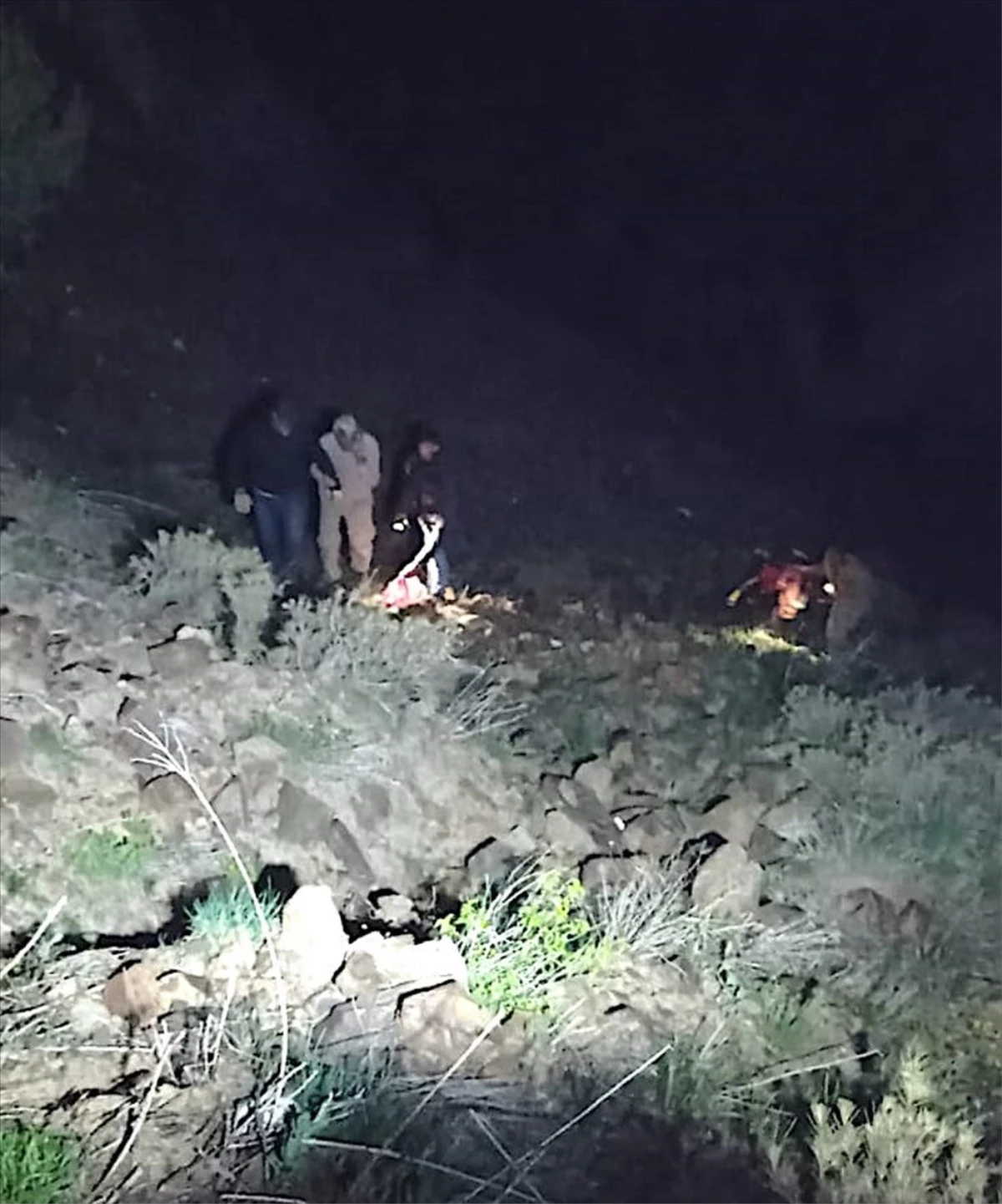 Bingöl\'de AFAD ekipleri kayalık bölgede mahsur kalan 4 kişiyi kurtardı