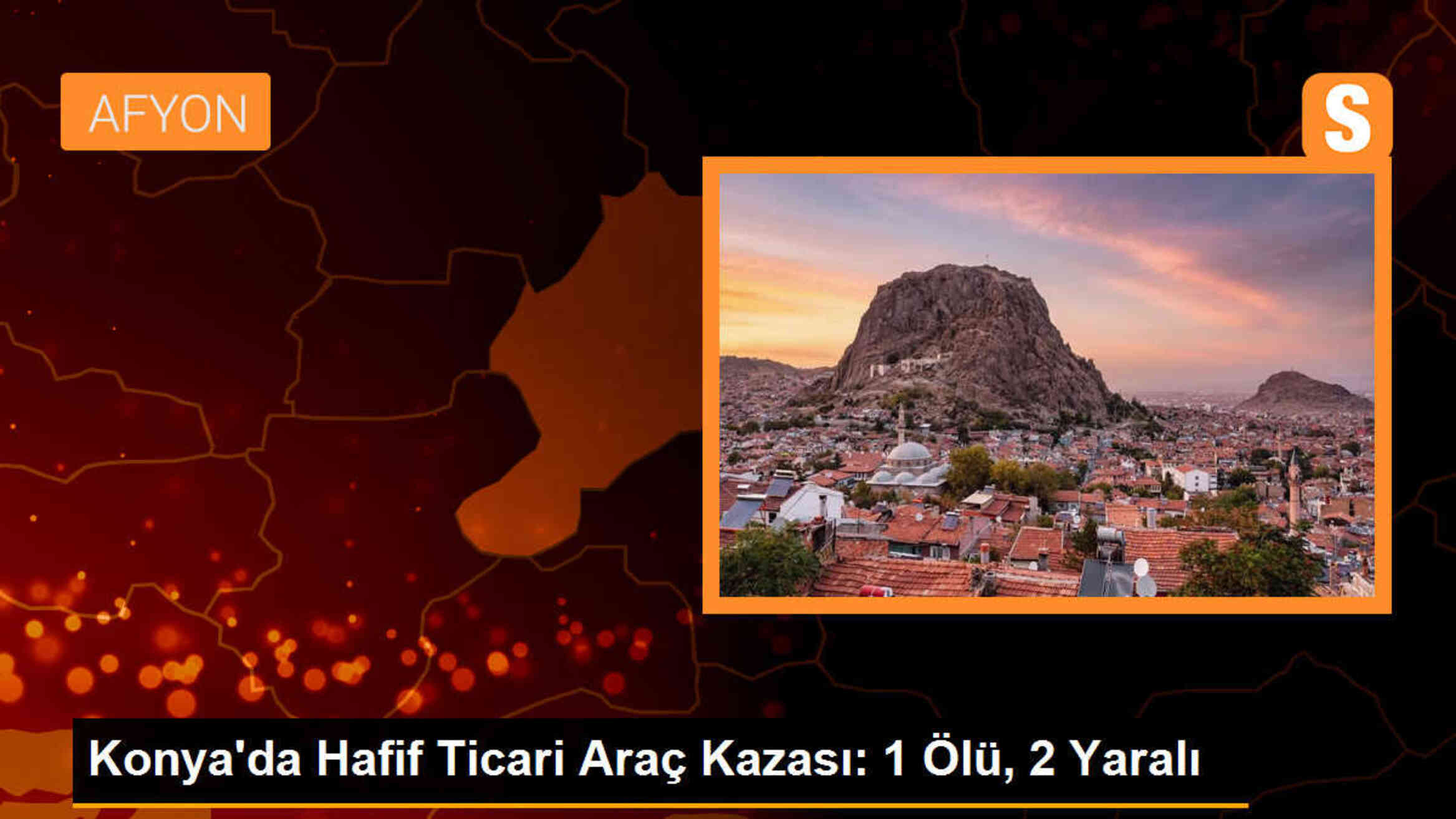 Konya\'da hafif ticari araç direğe çarptı: 1 ölü, 2 yaralı