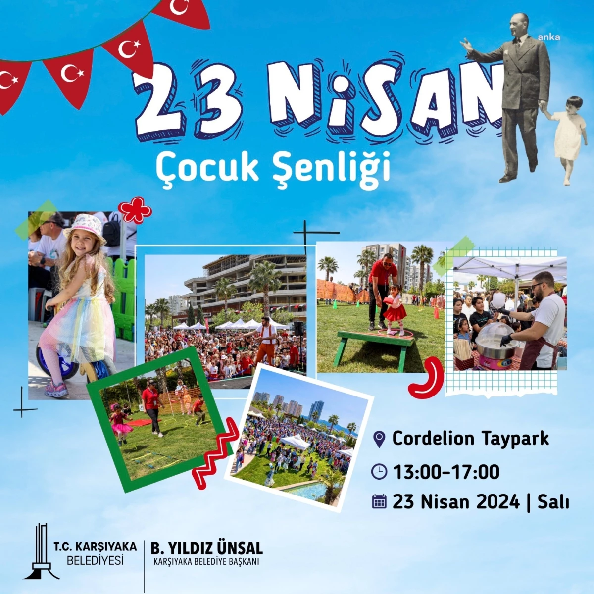 Karşıyaka Belediyesi 23 Nisan Ulusal Egemenlik ve Çocuk Bayramı\'nı Coşkuyla Kutluyor