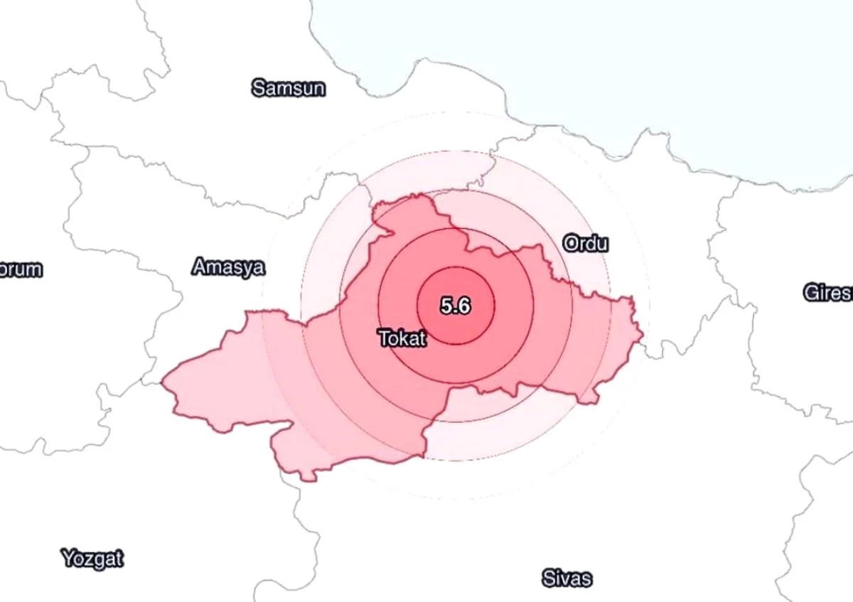 Tokat\'ta meydana gelen 5,6 büyüklüğündeki deprem Amasya\'da da hissedildi