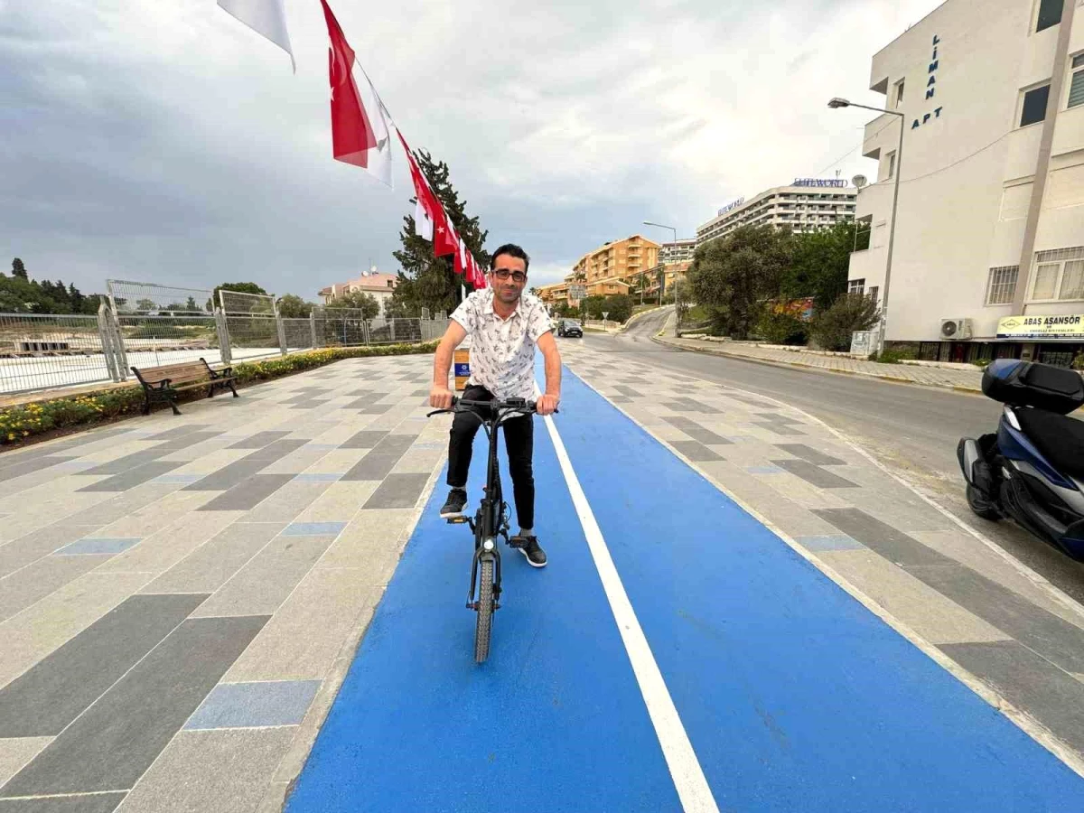 Kuşadası\'nda Bisiklet Yolu Projesi Büyük İlgi Görüyor