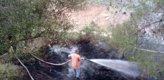 Hatay'ın Belen ilçesinde çıkan orman yangını itfaiye personeli tarafından söndürüldü