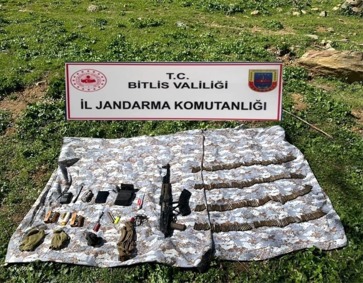 Bitlis\'te düzenlenen operasyonda silah ve mühimmat ele geçirildi