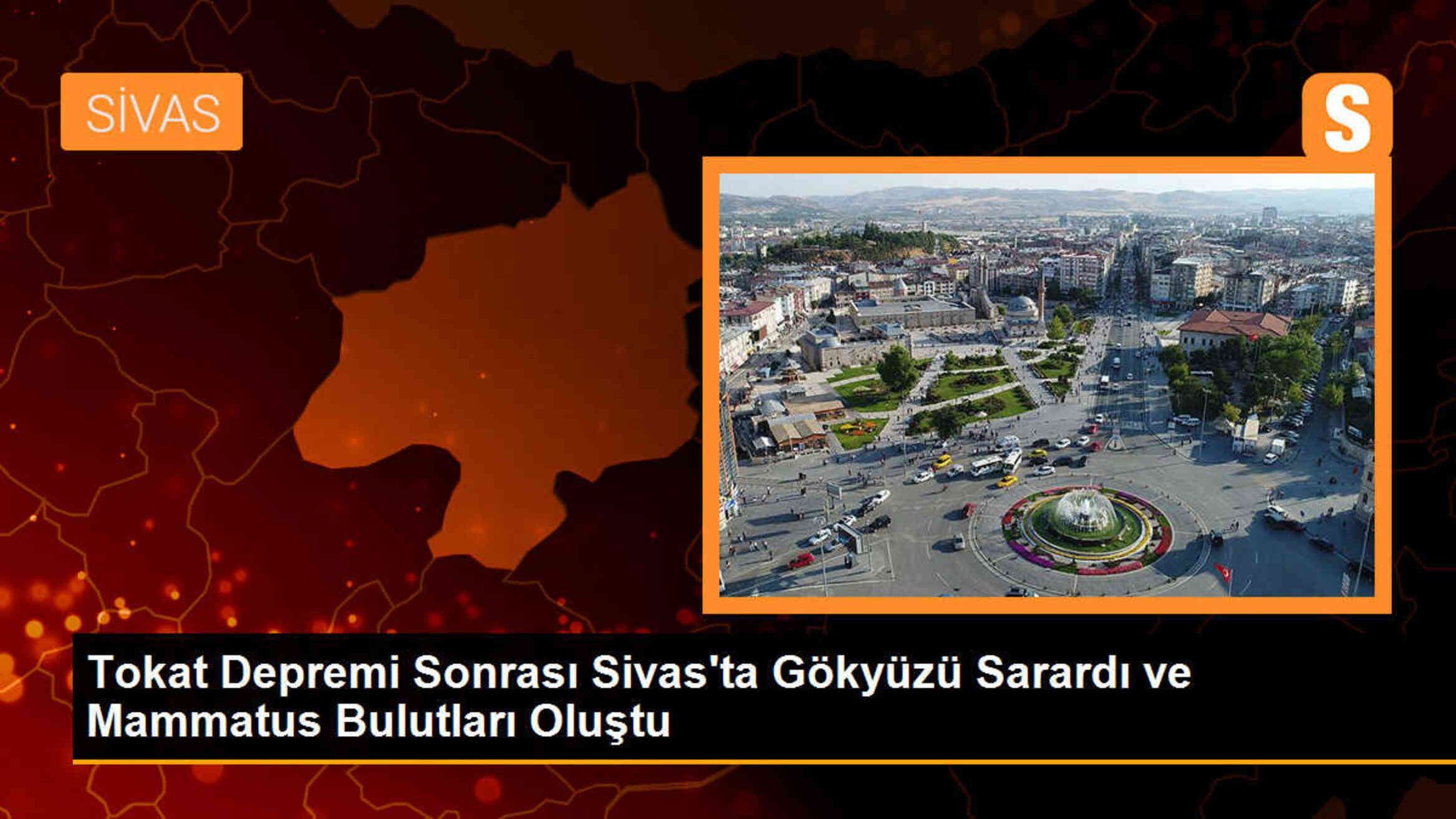 Tokat\'ta meydana gelen deprem sonrası Sivas\'ta gökyüzünün sararması ve Mammatus bulutlarının çıkması vatandaşları meraklandırdı
