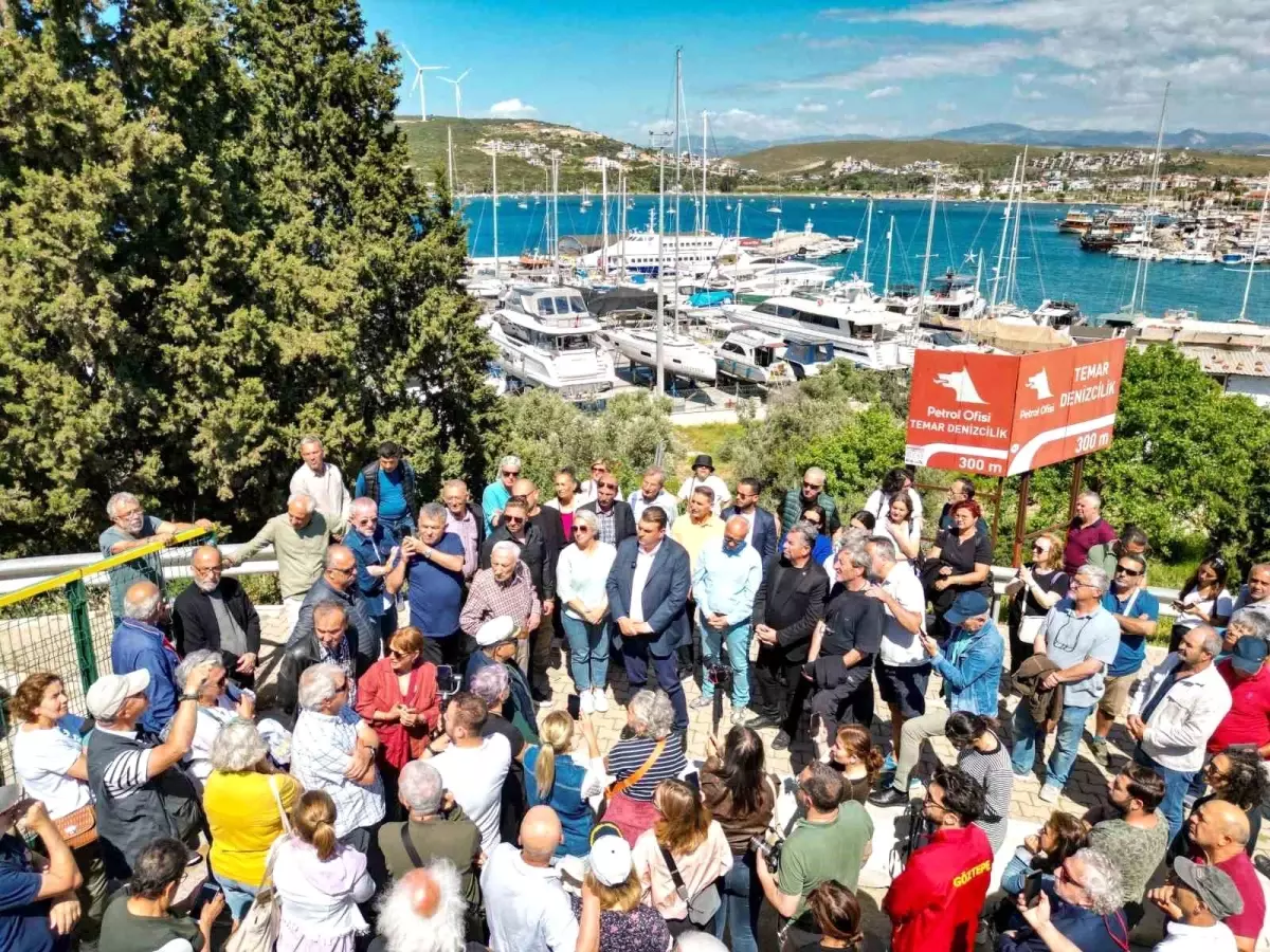 Sığacık\'ta Teos Marina\'nın kapasitesinin artırılmasına protesto