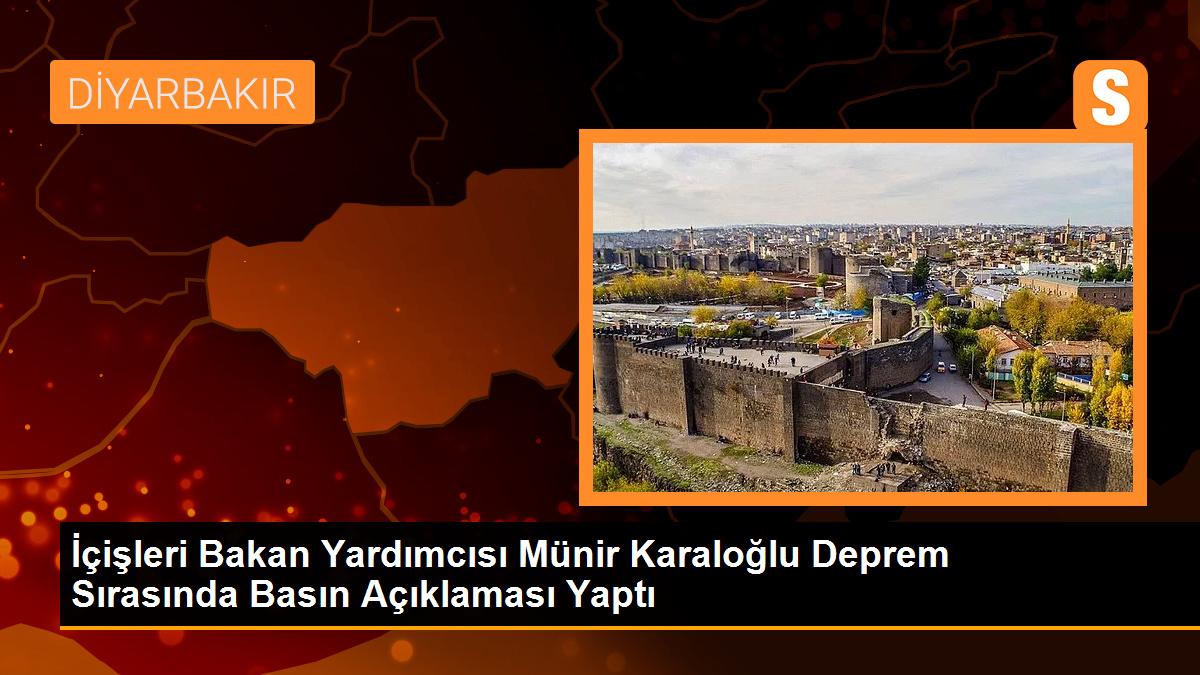 İçişleri Bakan Yardımcısı Münir Karaloğlu Deprem Bölgesinde Açıklama Yaptı