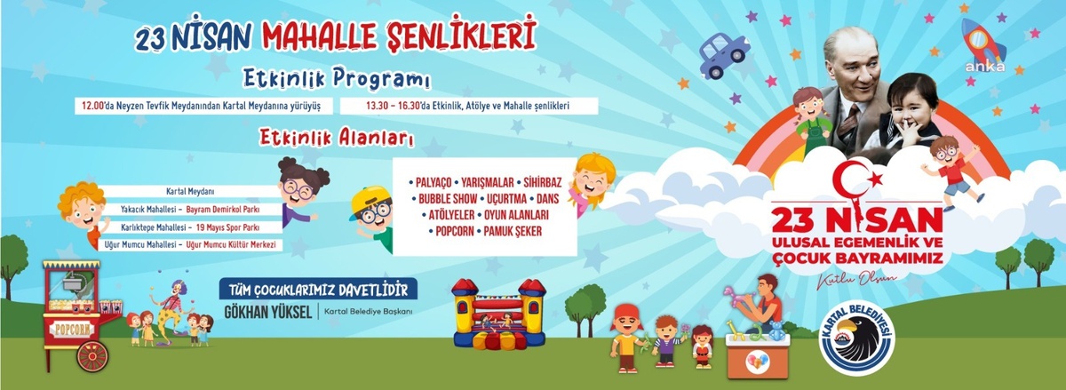 Kartal\'da 23 Nisan Ulusal Egemenlik ve Çocuk Bayramı Coşkusu