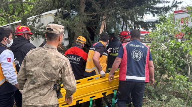 Kırklareli'nde yolcu otobüsü devrildi