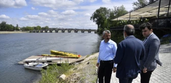 Edirne Valisi Millet Bahçesi'nde incelemede bulundu