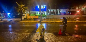 Bodrum Belediyesi Sağanak Yağışlara Karşı Çalışmalarını Sürdürüyor