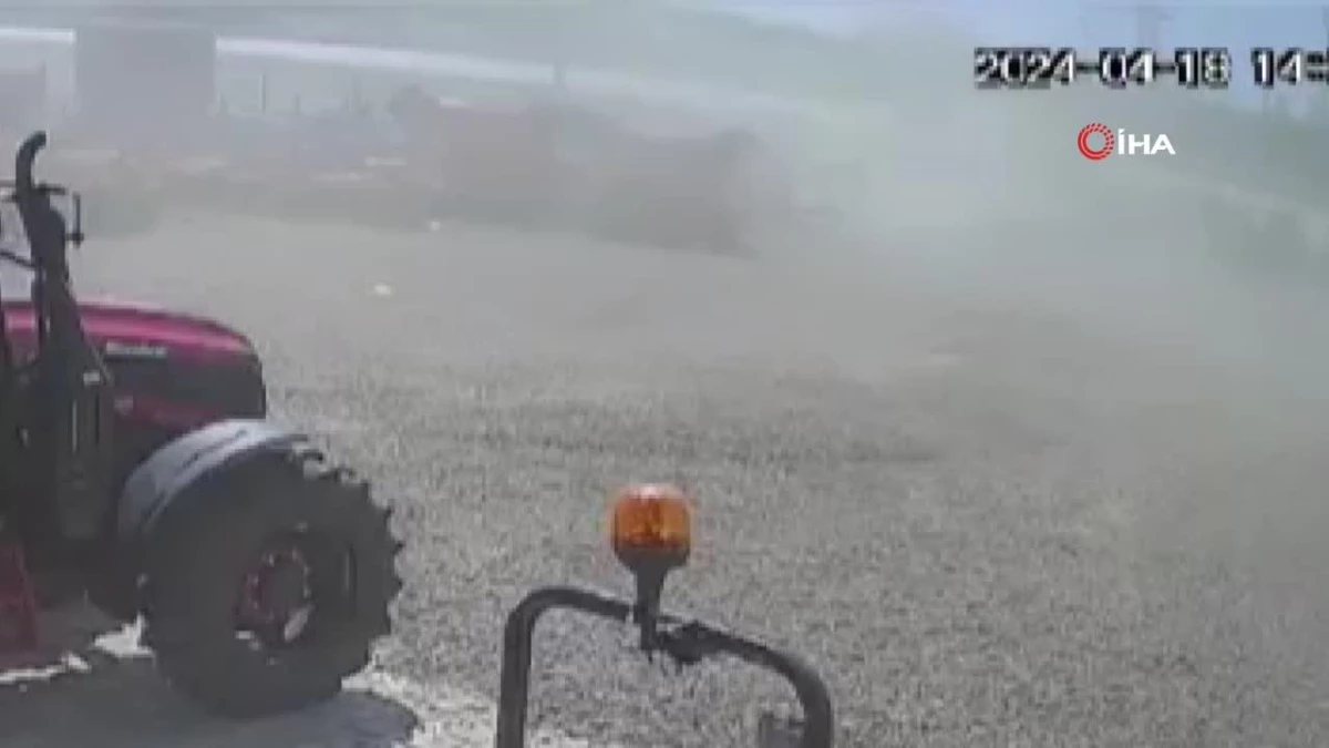Çanakkale\'de feci kaza kamerada: Kontrolden çıkan araç taklalar attı, 1 ölü