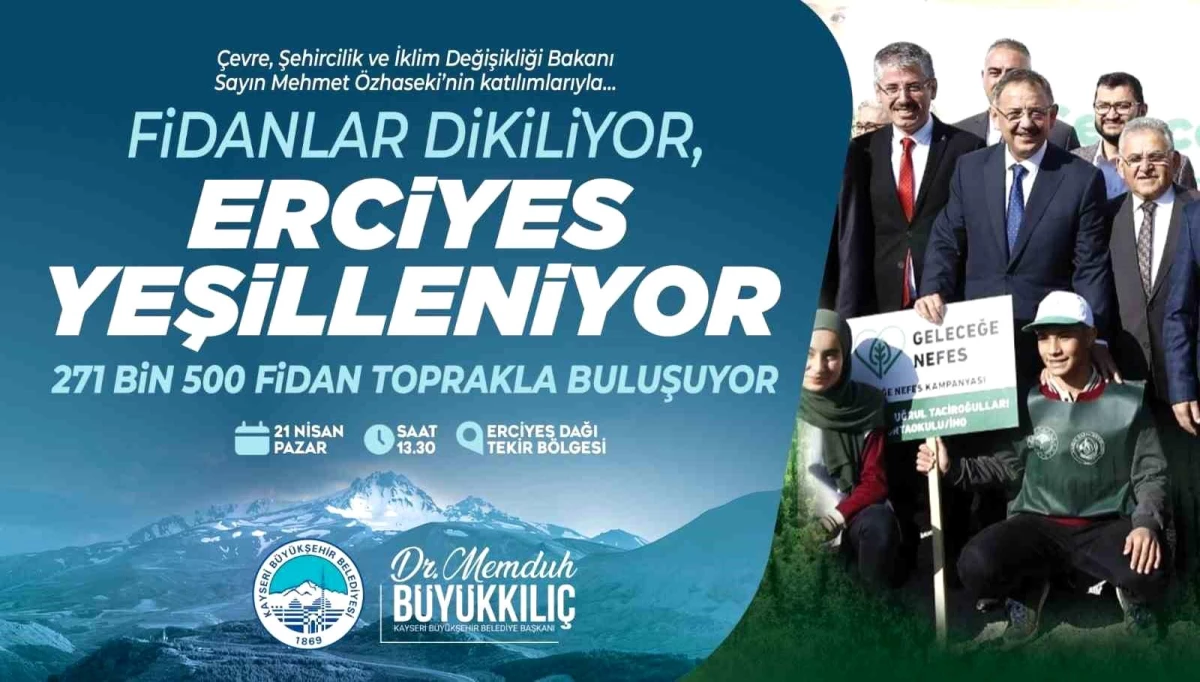 Erciyes Dağı\'nda 271 Bin 500 Fidan Dikilecek