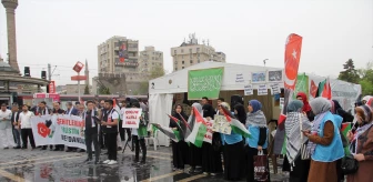 Kayseri'de İsrail'in Filistin'e yönelik saldırıları protesto edildi