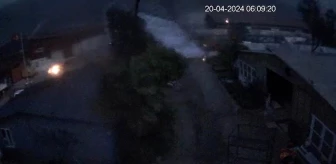 Marmaris'te Fırtına ve Hortumun Etkisi Güvenlik Kameralarına Yansıdı