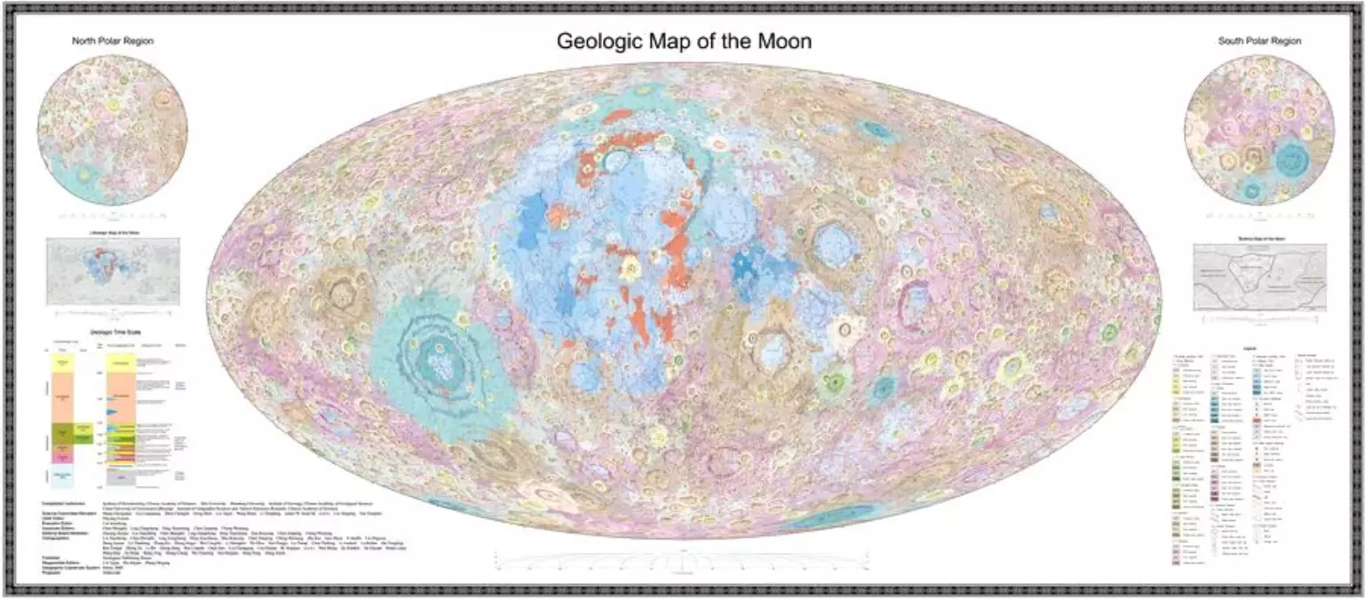 Çin, Yüksek Çözünürlüklü Ay Jeolojik Haritası Setini Yayımladı