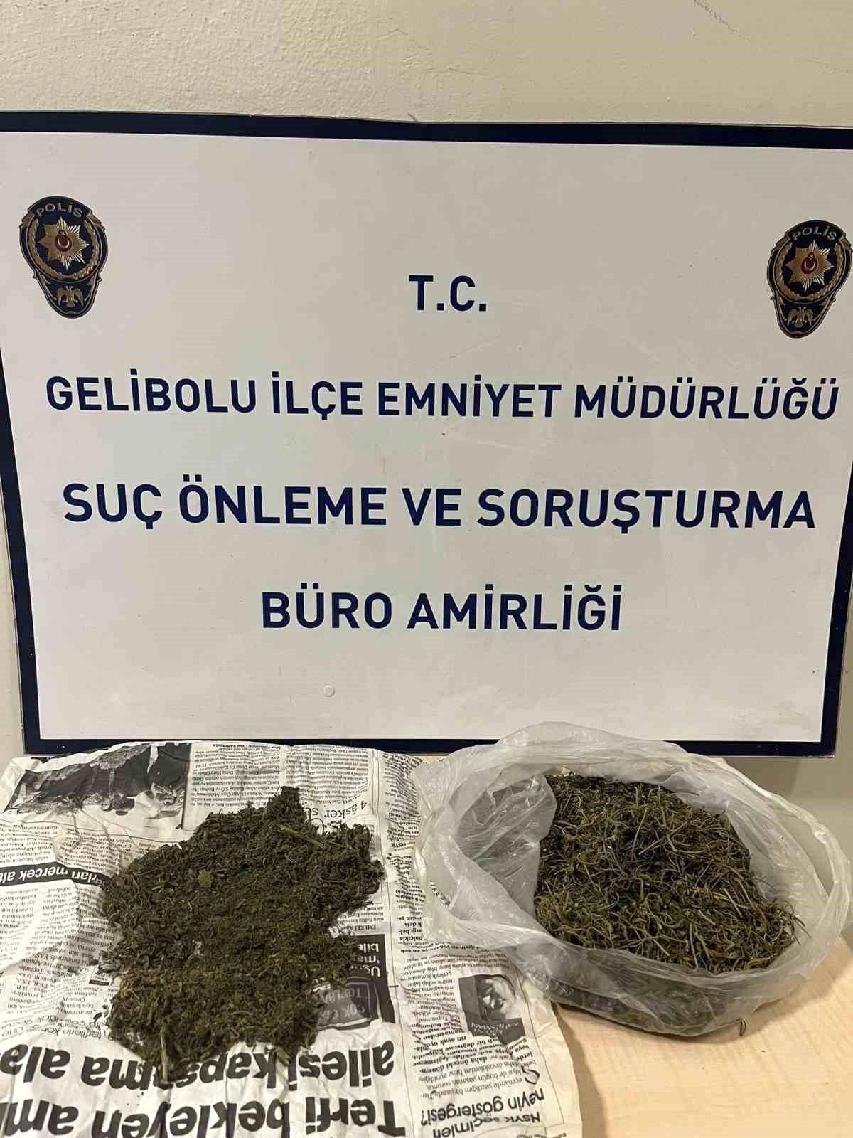 Çanakkale\'de yapılan aramada 186 gram uyuşturucu ele geçirildi