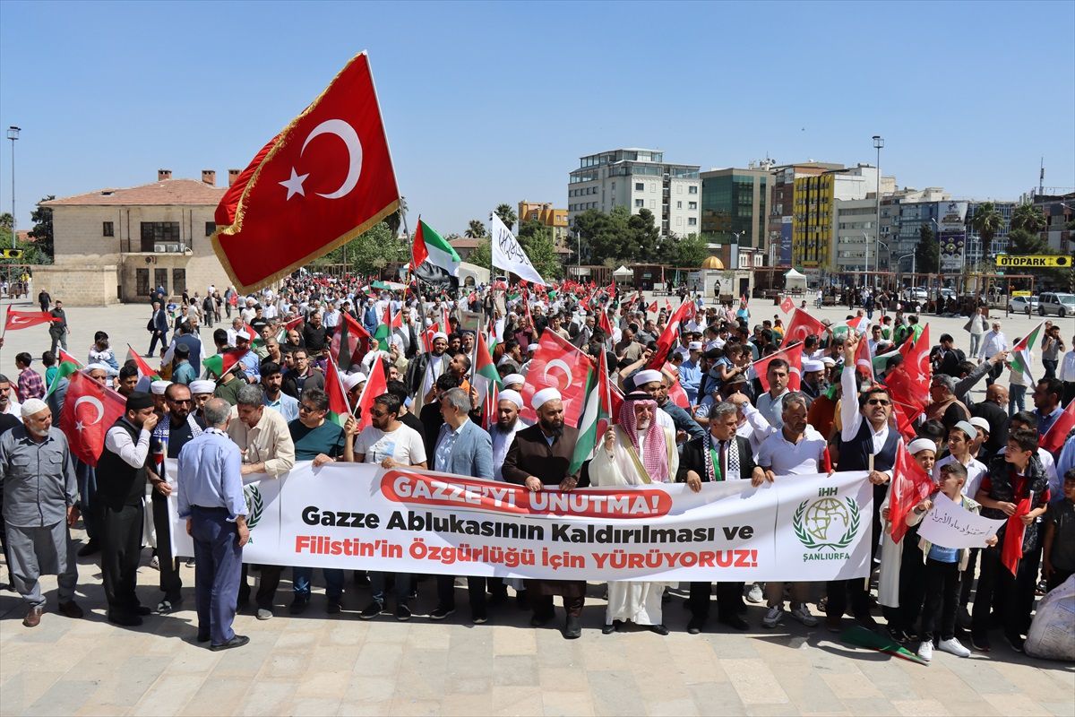 Şanlıurfa\'da İsrail\'in Gazze\'ye yönelik saldırıları protesto edildi