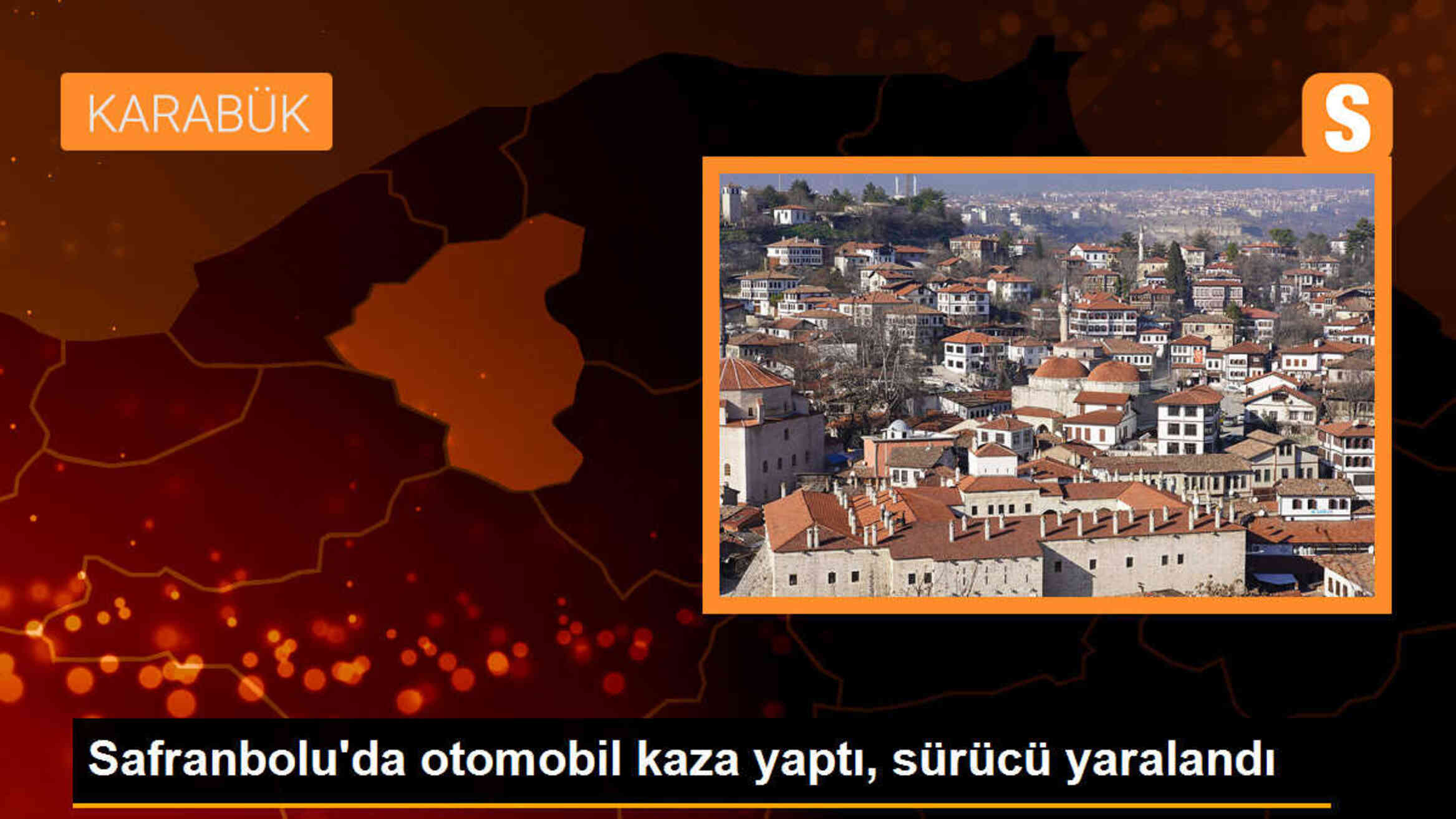 Safranbolu\'da kaza: Otomobil ters döndü, sürücü yaralandı