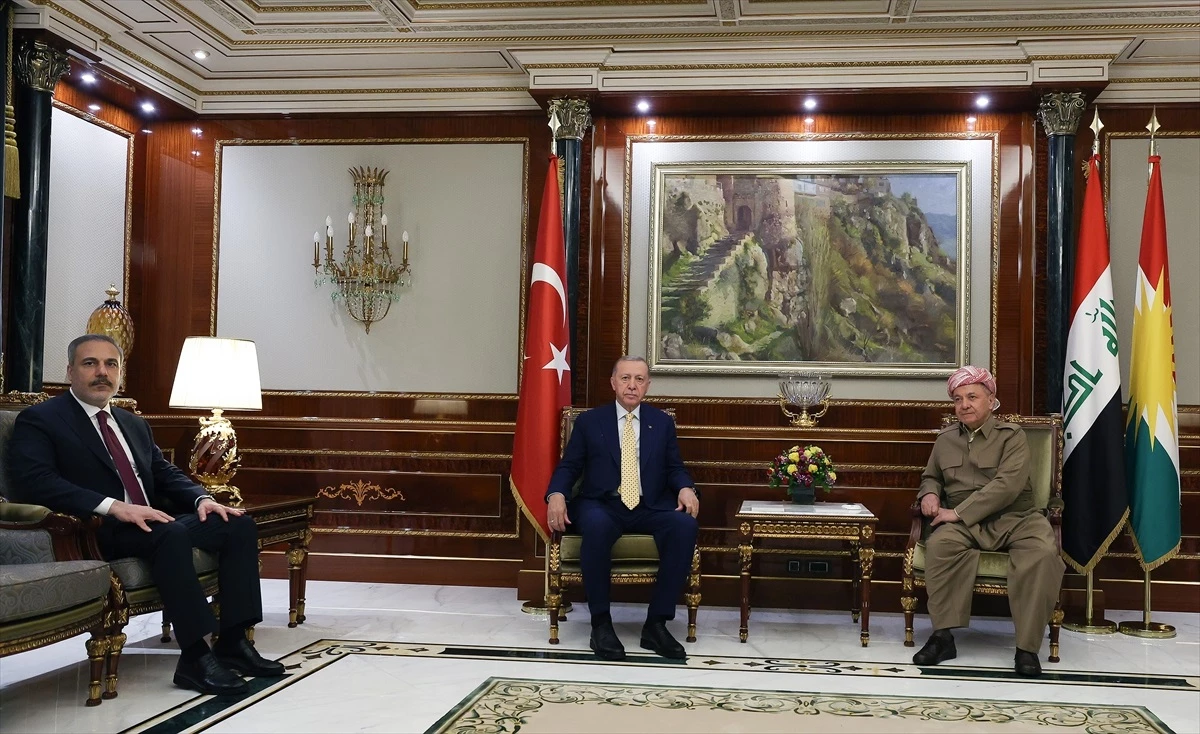 Cumhurbaşkanı Erdoğan, KDP Başkanı Barzani\'yi kabul etti