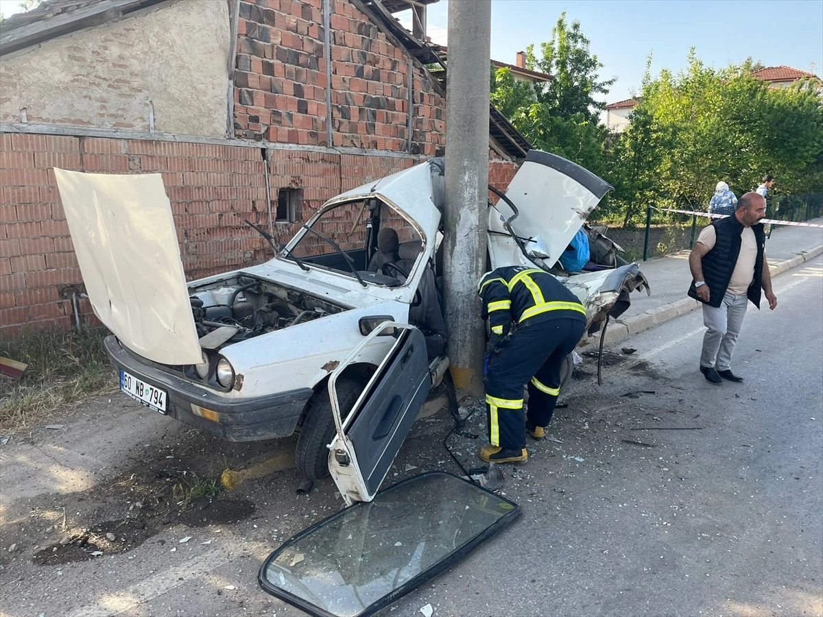 Erbaa\'da trafik kazası: 1 kişi yaralandı