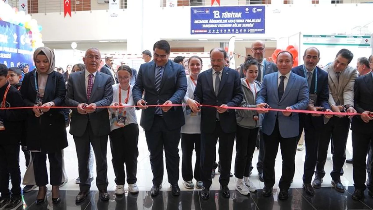 18. TÜBİTAK Ortaokul Öğrencileri Araştırma Projeleri Erzurum Bölge Yarışmaları Sergisi Açıldı