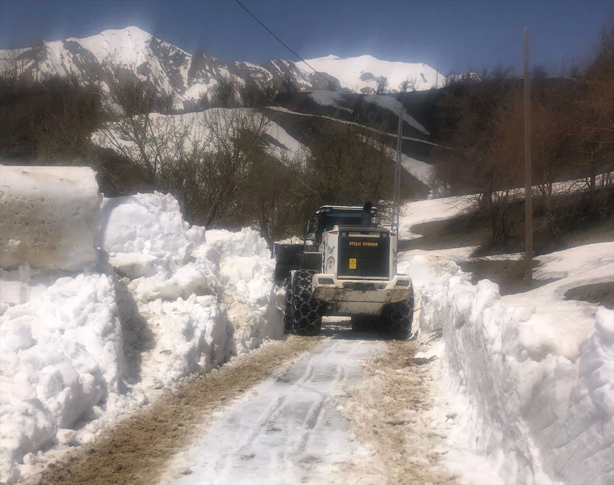 Hakkari\'de kar nedeniyle kapalı olan köy ve üs bölgelerinin yolunun açılması için çalışmalar devam ediyor