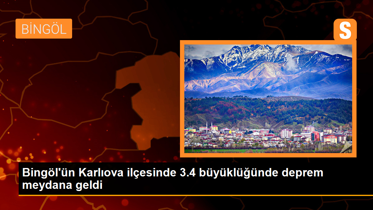 Bingöl\'ün Karlıova ilçesinde 3.4 büyüklüğünde deprem meydana geldi