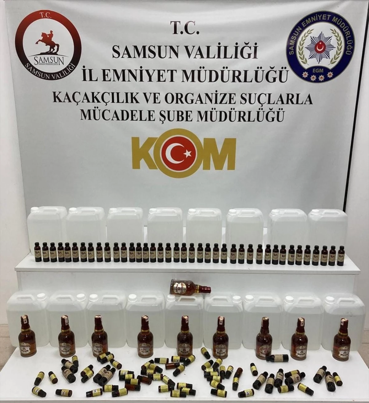 Samsun\'da sahte içki operasyonunda bir zanlı gözaltına alındı