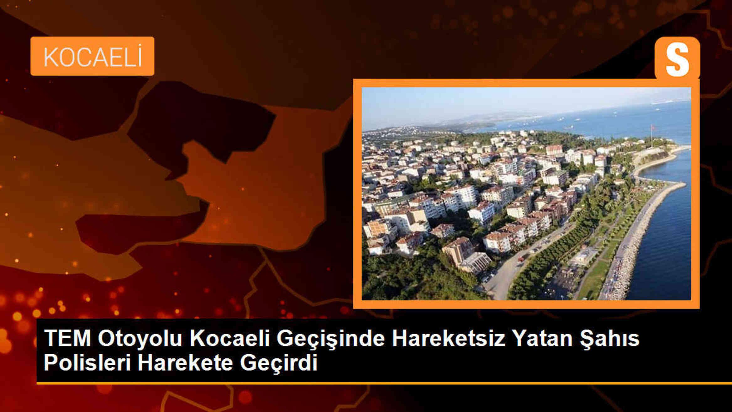 TEM Otoyolu Kocaeli Geçişinde Hareketsiz Yatan Şahıs Polisleri Harekete Geçirdi