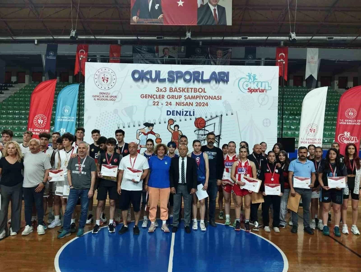 Okul Sporları 3x3 Basketbol Gençler Grup Şampiyonası Denizli\'de Gerçekleşti