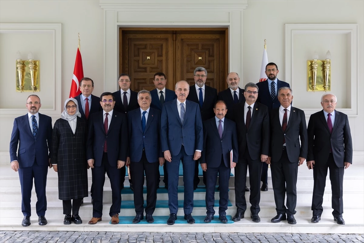 TBMM Başkanı Numan Kurtulmuş, Türk Parlamenterler Birliği Yönetim Kurulu üyelerini kabul etti