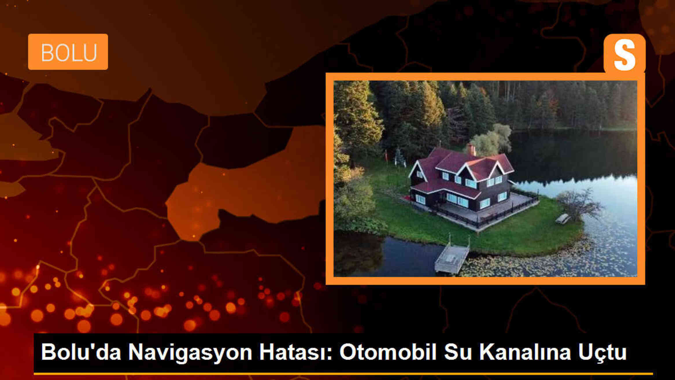 Bolu\'da Navigasyon Hatası: Araç Su Kanalına Uçtu