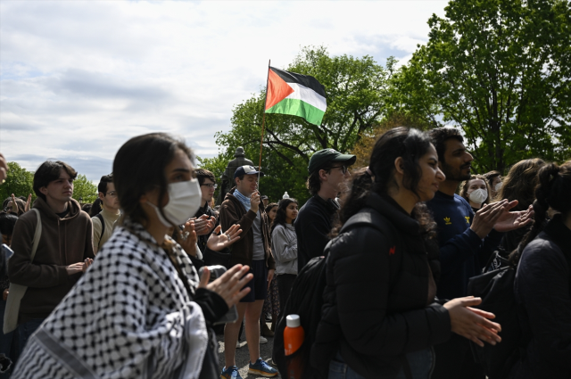 ABD'deki Gazze gösterilerine George Washington ve Georgetown üniversiteleri de katıldı