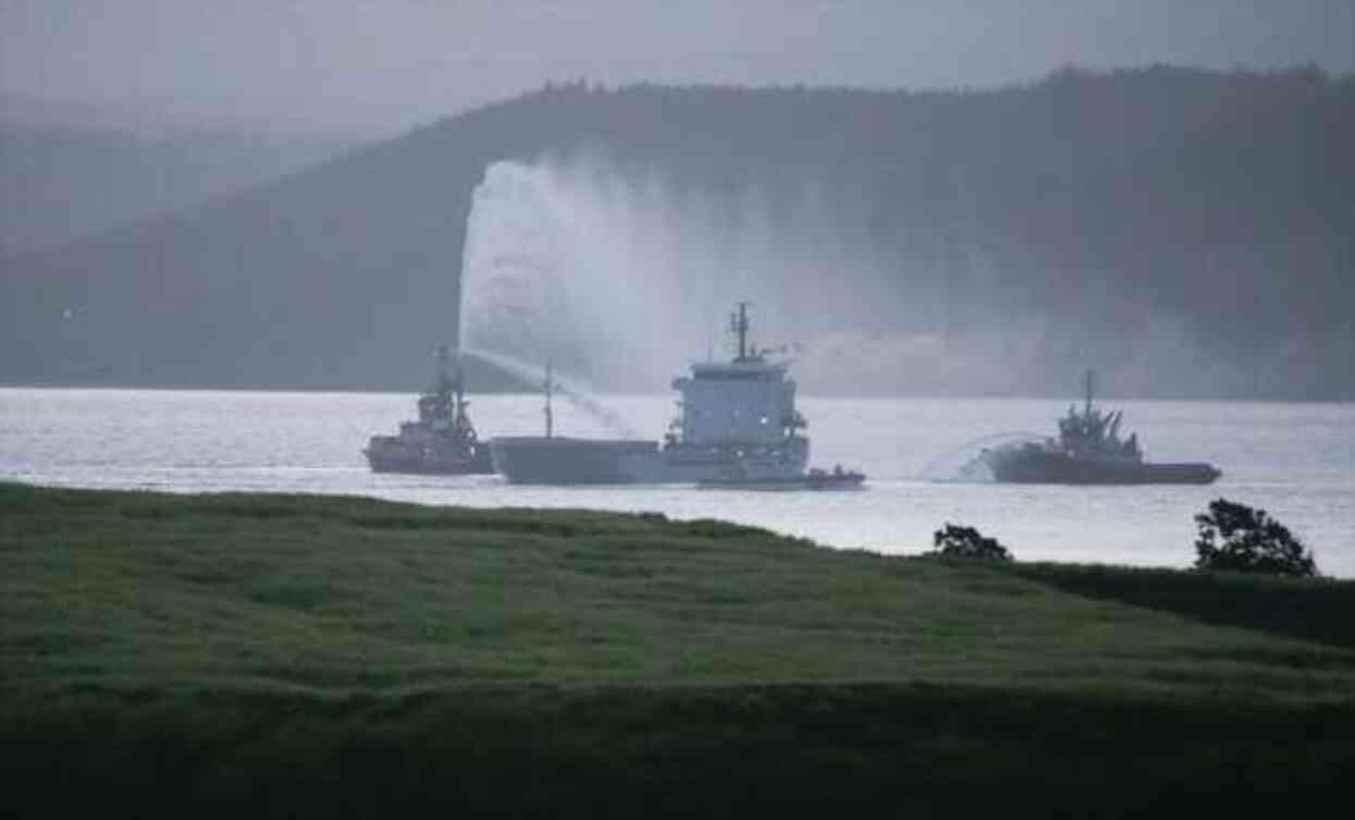 Çanakkale Boğazı'nda gemi yangını