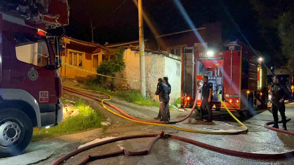 Eskişehir\'de Yangında Ev Küle Dönerken Güvercinler Zarar Görmedi