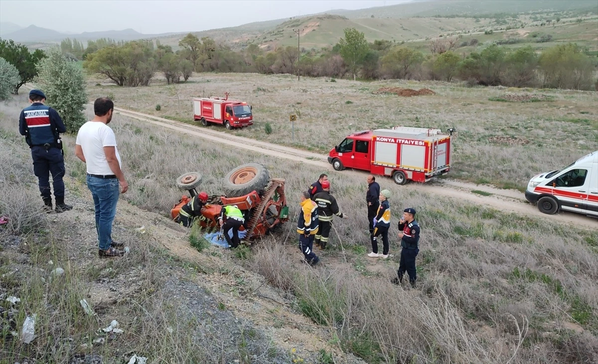 Konya\'da traktör devrilmesi sonucu 1 kişi hayatını kaybetti