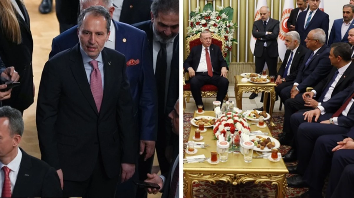 Yeniden Refah cephesinden Cumhurbaşkanı Erdoğan\'ın Fatih Erbakan\'ı çaya davet etmemesine fotoğraflı gönderme