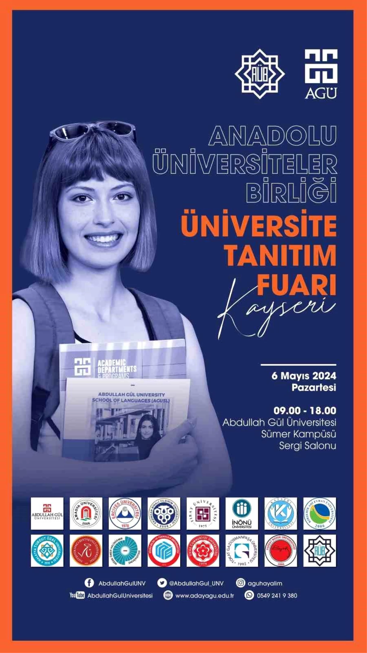 Anadolu Üniversiteler Birliği Üniversite Tanıtım Fuarı AGÜ\'de yapılacak
