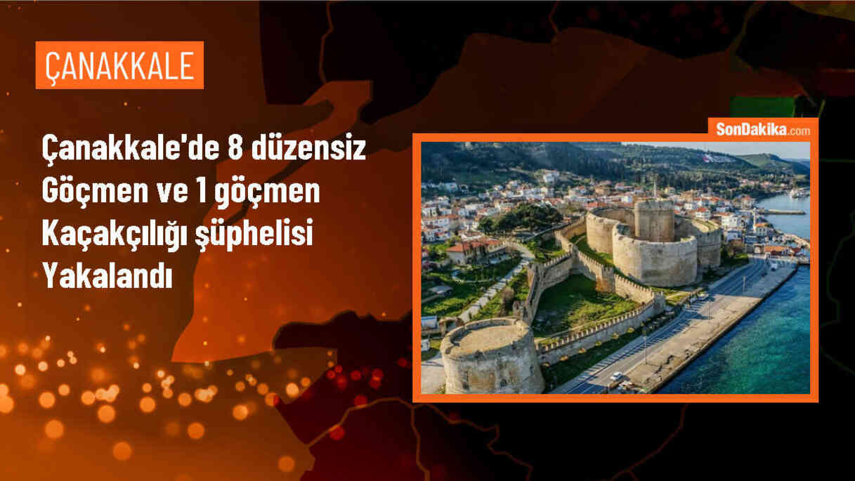 Çanakkale\'de 8 düzensiz göçmen yakalandı, 1 şüpheli gözaltına alındı