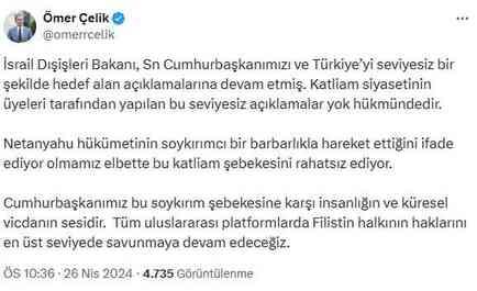 İsrail Dışişleri Bakanı'nın Erdoğan'ı hedef alan paylaşımına Dışişleri Bakanlığı'ndan yanıt: Ciddiyetsiz ve seviyesiz