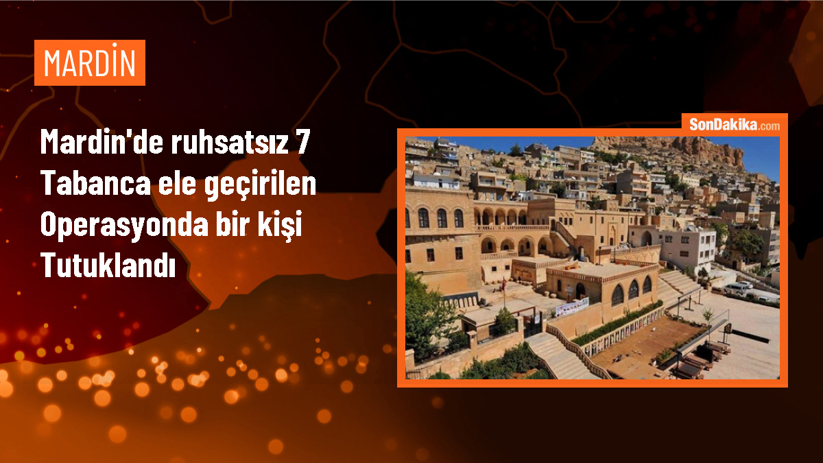 Mardin\'de düzenlenen operasyonda 7 tabanca ele geçirildi, bir şüpheli tutuklandı