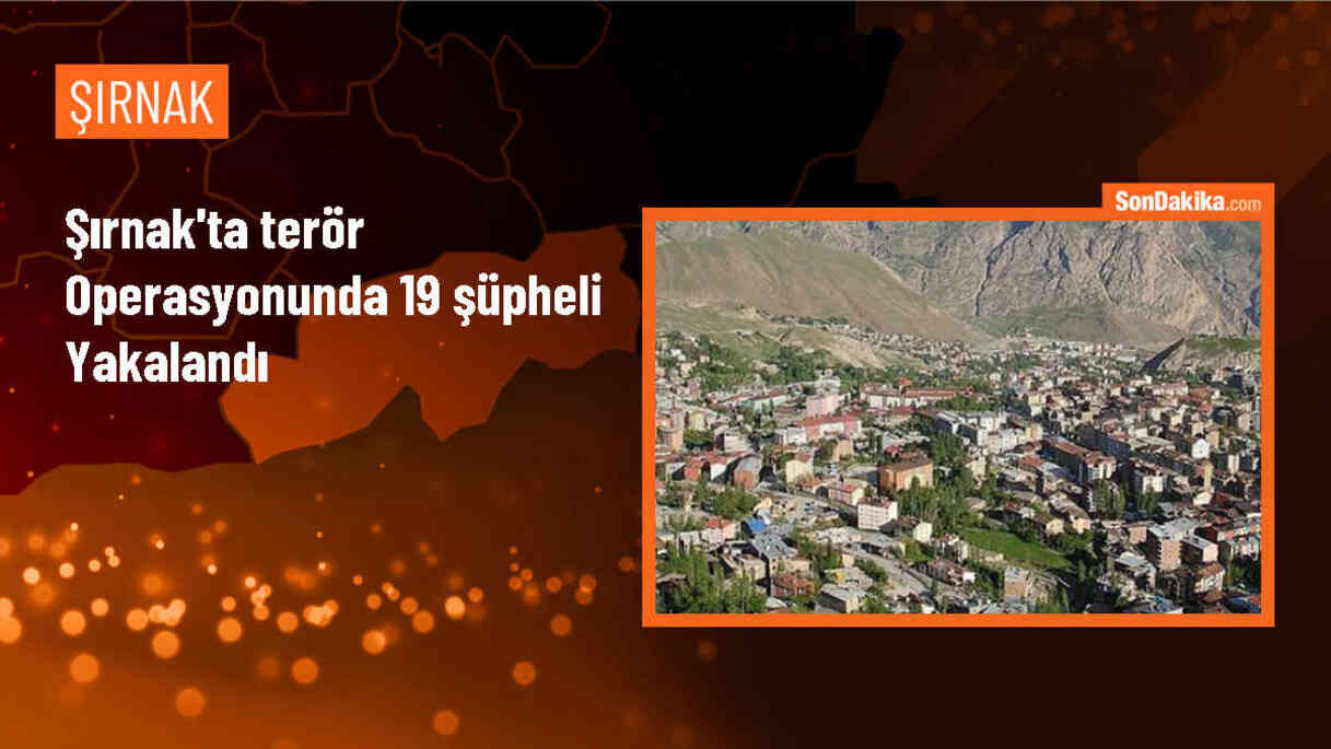 Şırnak\'ta terör örgütlerine yönelik operasyonda 19 şüpheli gözaltına alındı