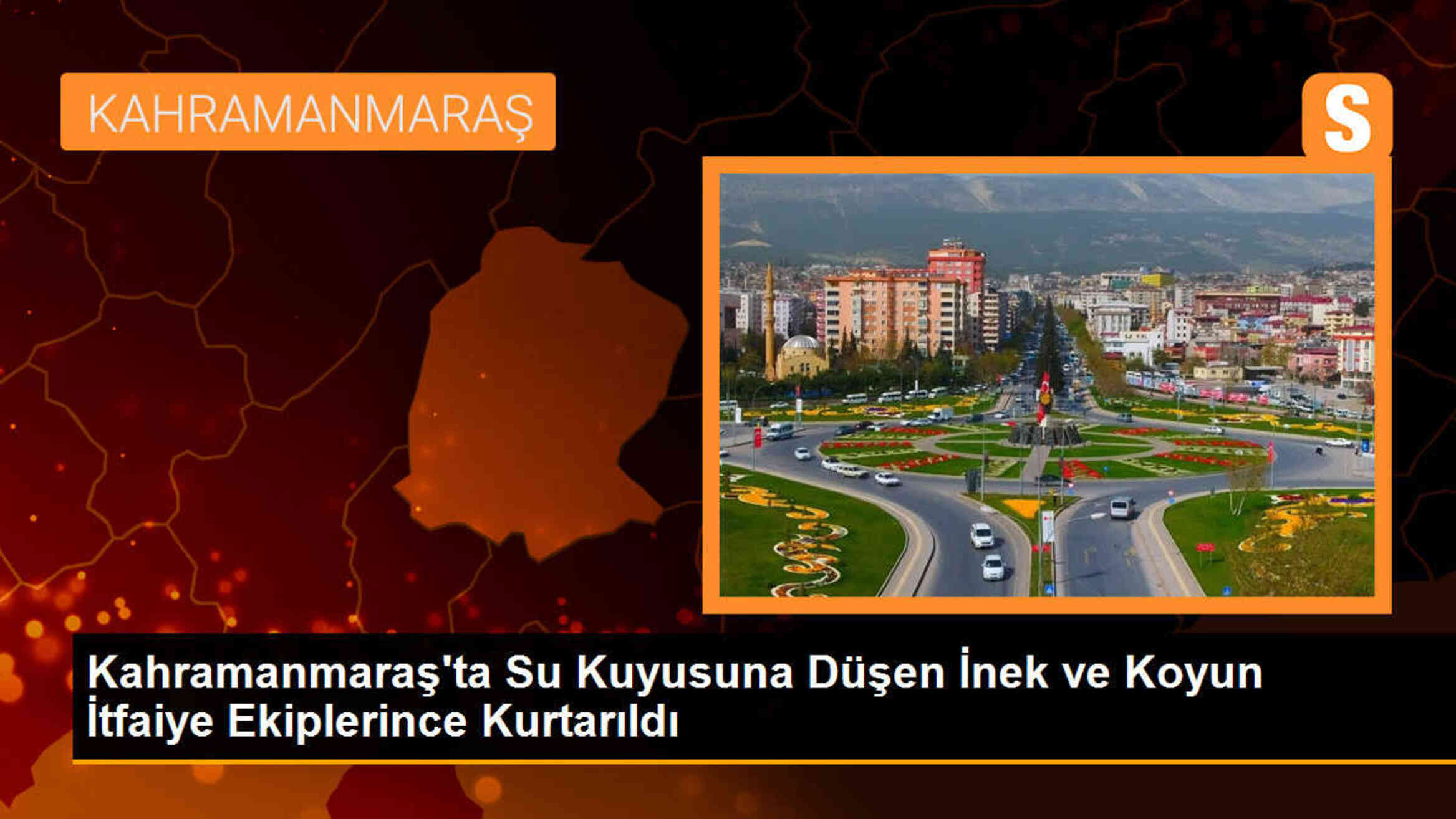 Kahramanmaraş\'ta su kuyusuna düşen inek ve koyun itfaiye ekiplerince kurtarıldı